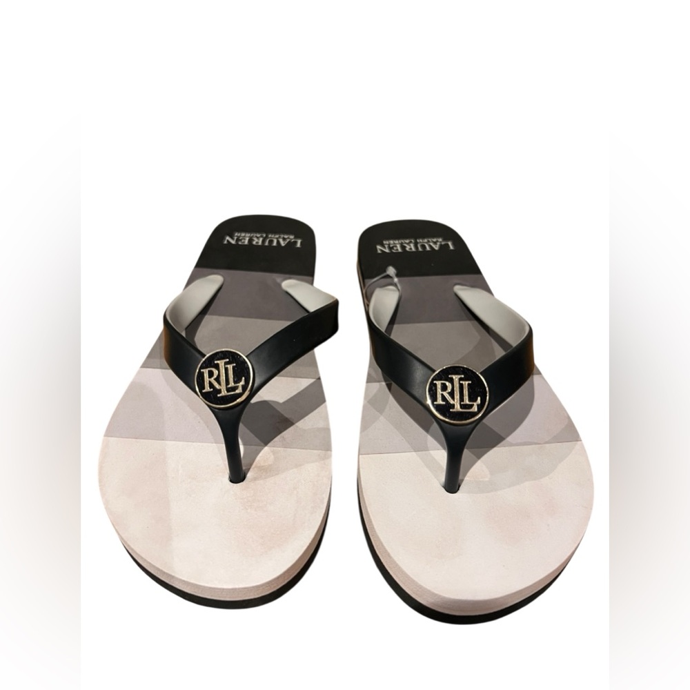 Lauren Ralph Lauren Black and White Sandals